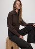 Long-Sleeve Half-Zip Mock-Neck Sweater