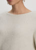Long-Sleeve Boat-Neck Sweater with Lace Insert
