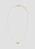 Short Necklace with Stainless Steel Textured Pendant