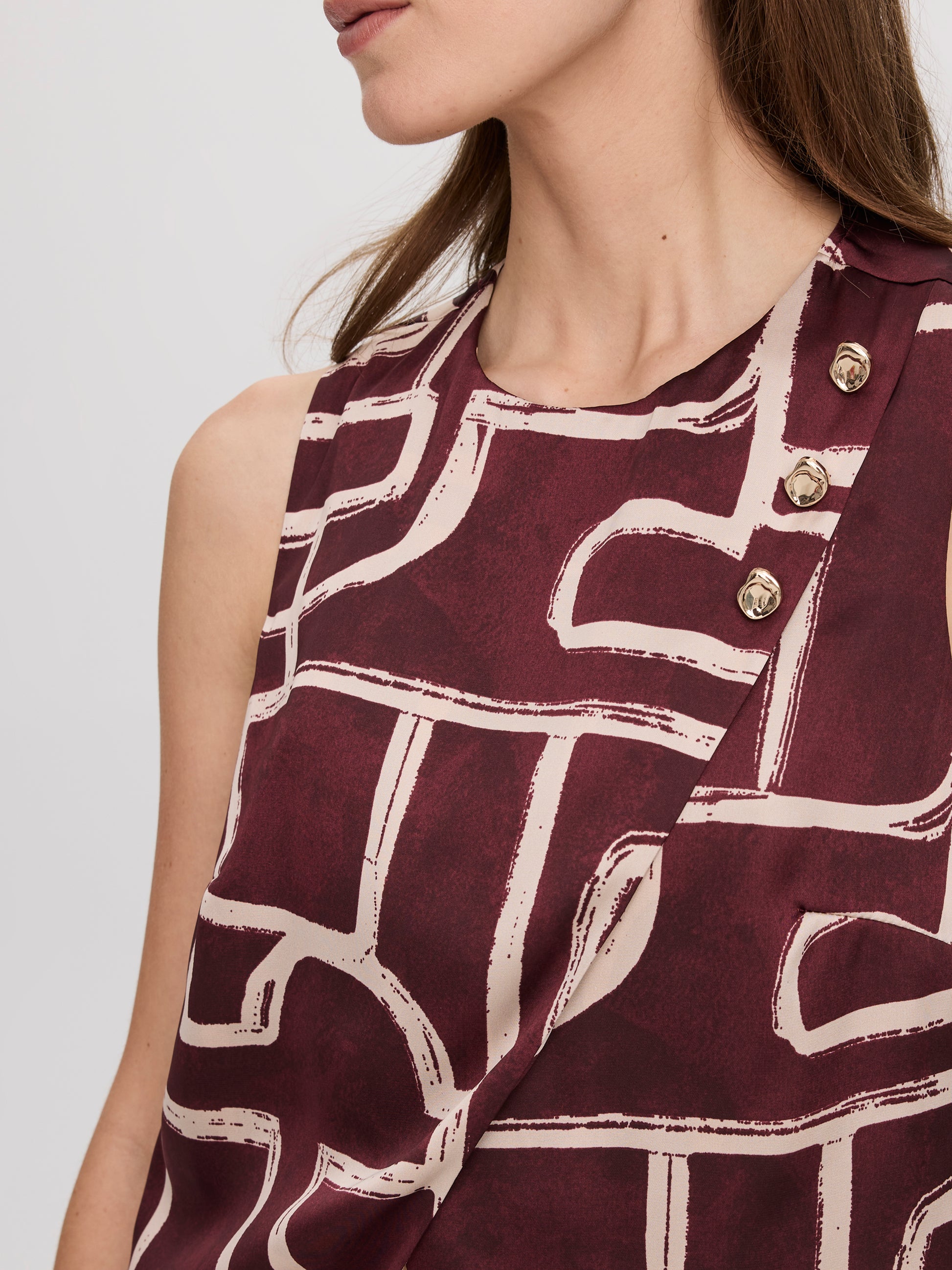 Sleeveless Wrap Top