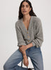 Long-Balloon-Sleeve V-Neck Cardigan