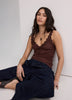 V-Neck Cami with Lace Trim