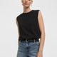Crew-Neck Tank with Bubble Hem
