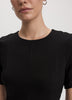 Short-Sleeve Crew-Neck Fit-and-Flare Dress