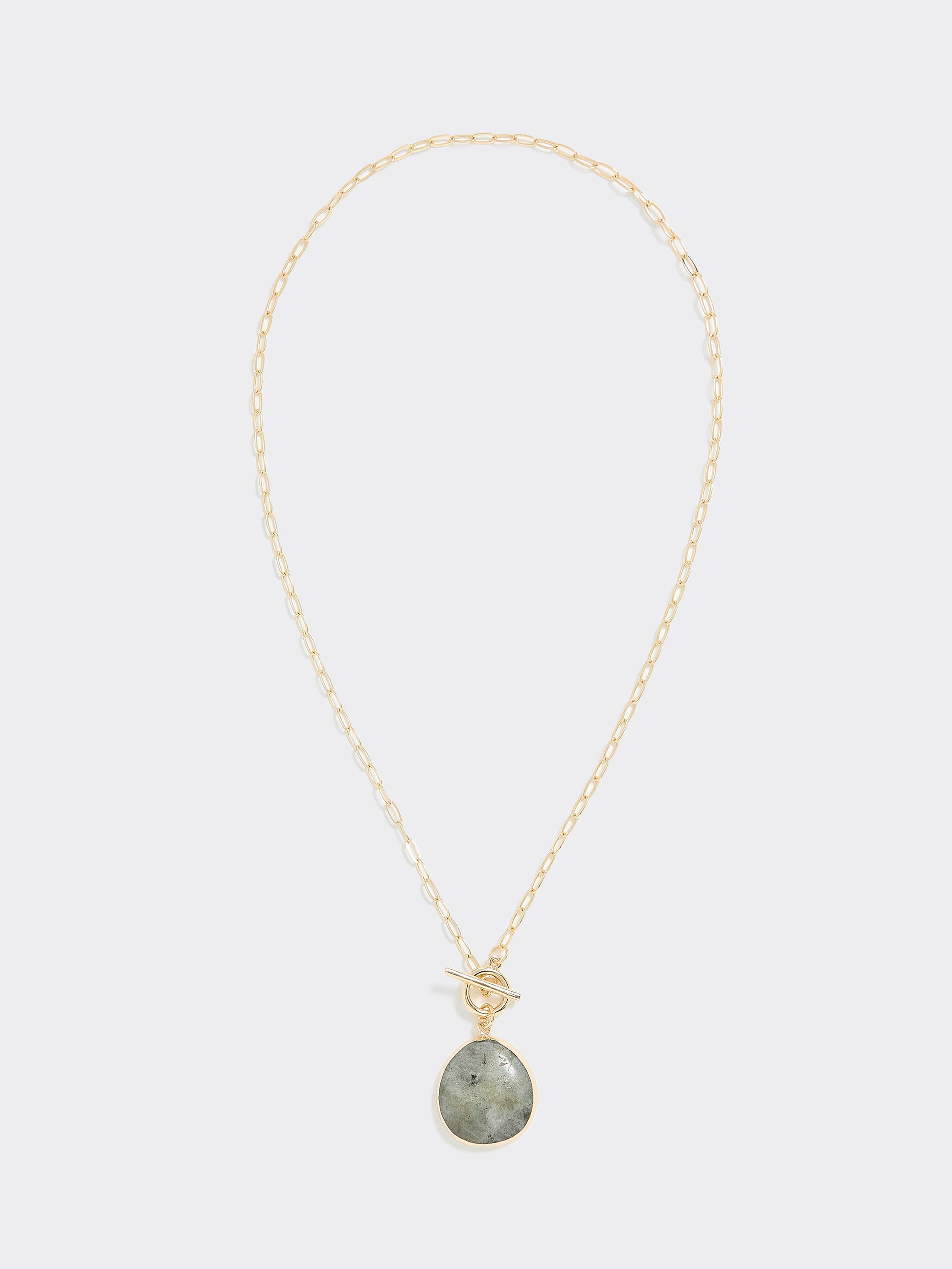 Long Necklace with Stone Pendant