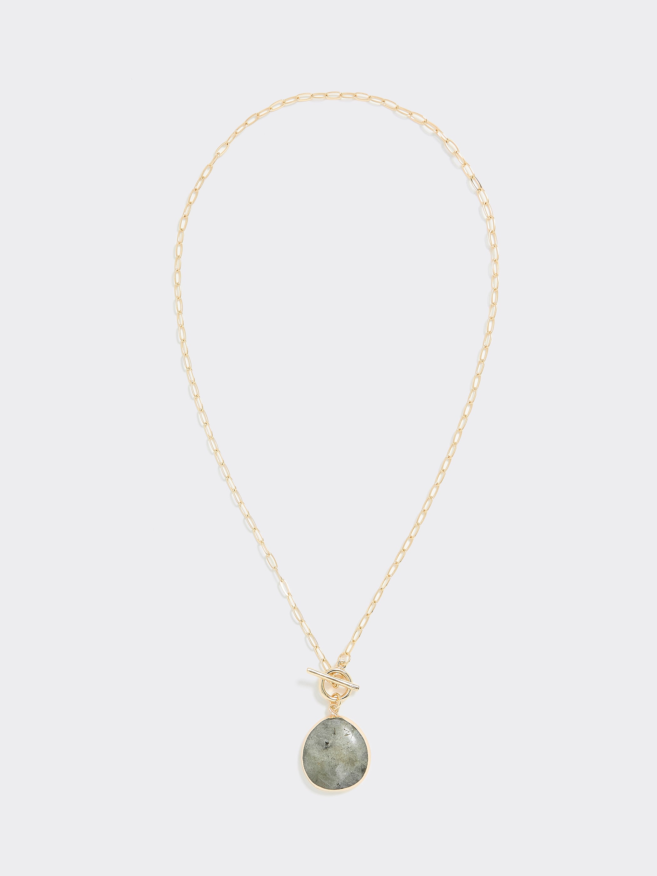 Long Necklace with Stone Pendant