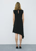 Sleeveless Midi Dress with Shoulder Pads