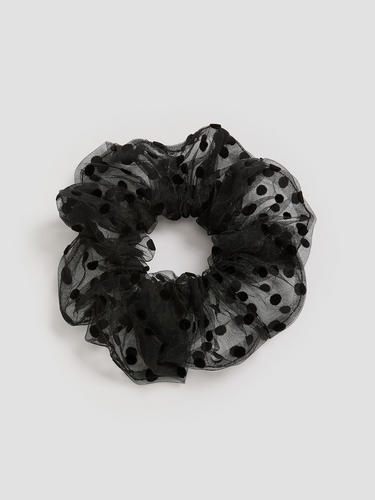 Mesh Scrunchie with Dots