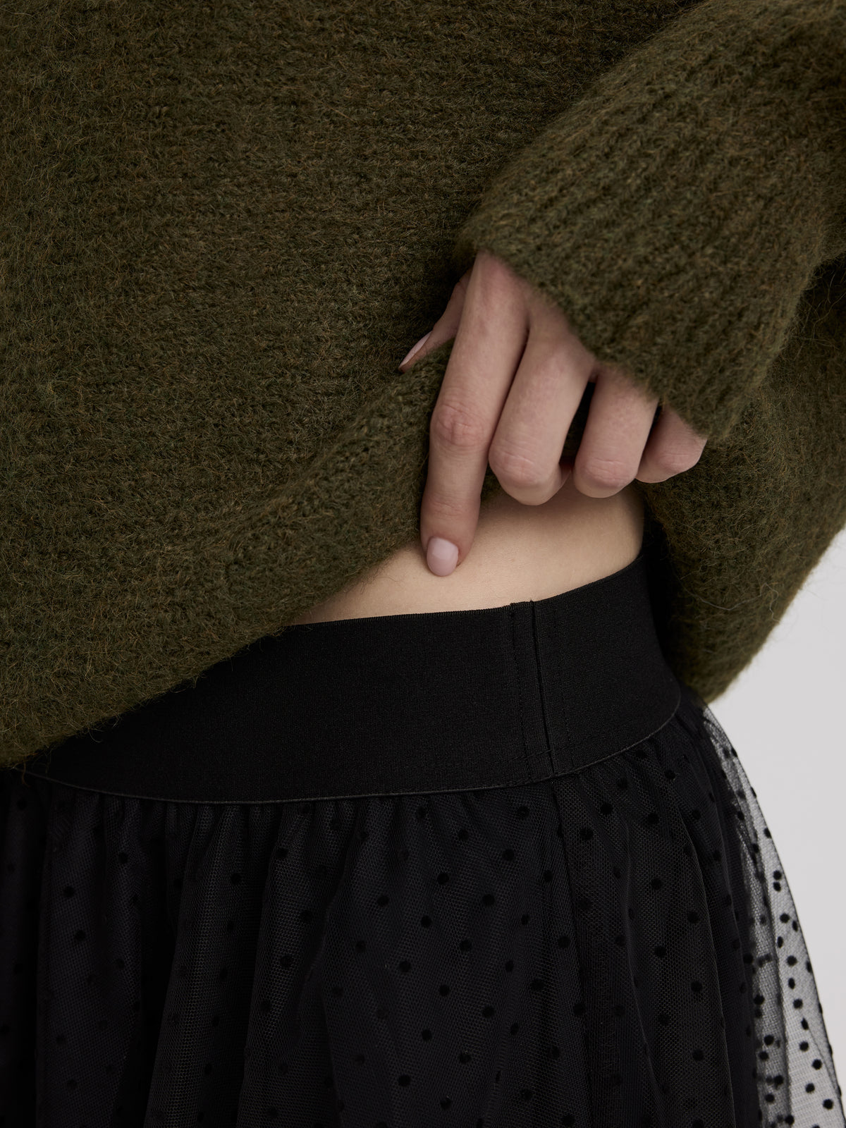 Maxi Tulle Skirt with Dots