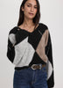 Long-Sleeve V-Neck Argyle Sweater