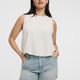 Crew-Neck Tank with Bubble Hem