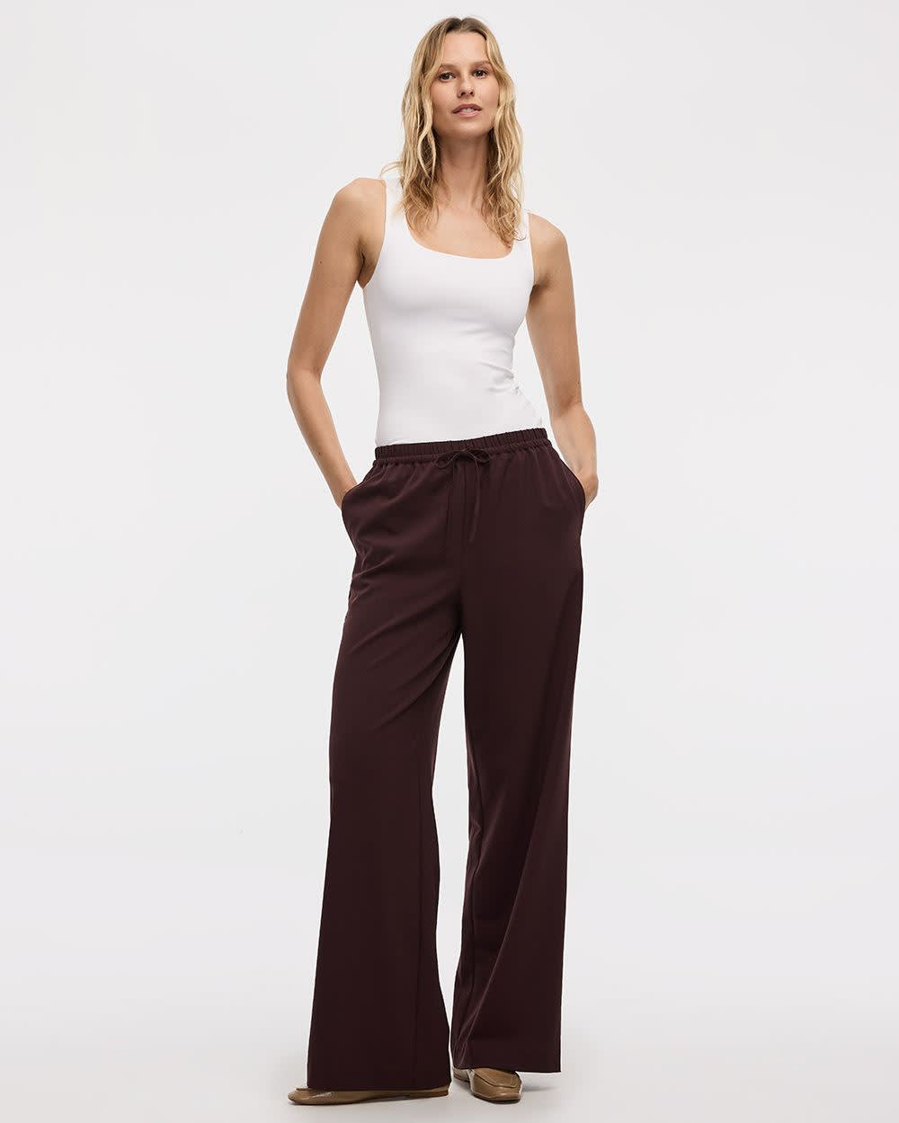 Wide-Leg High-Rise Pull-On Pant - The Timeless