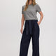 Wide-Leg High-Rise Jean with Sash