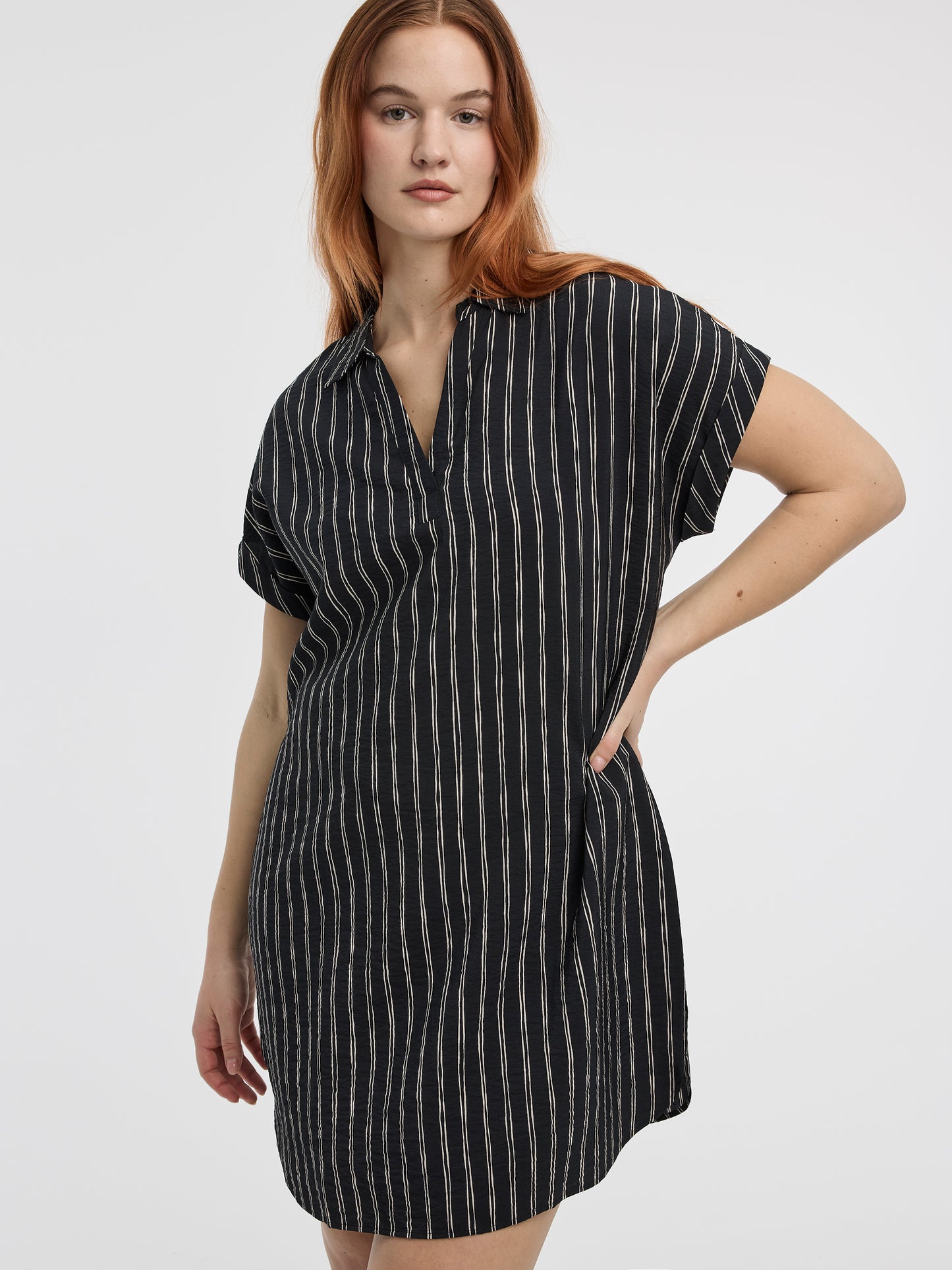 Short-Sleeve Shirt Dress