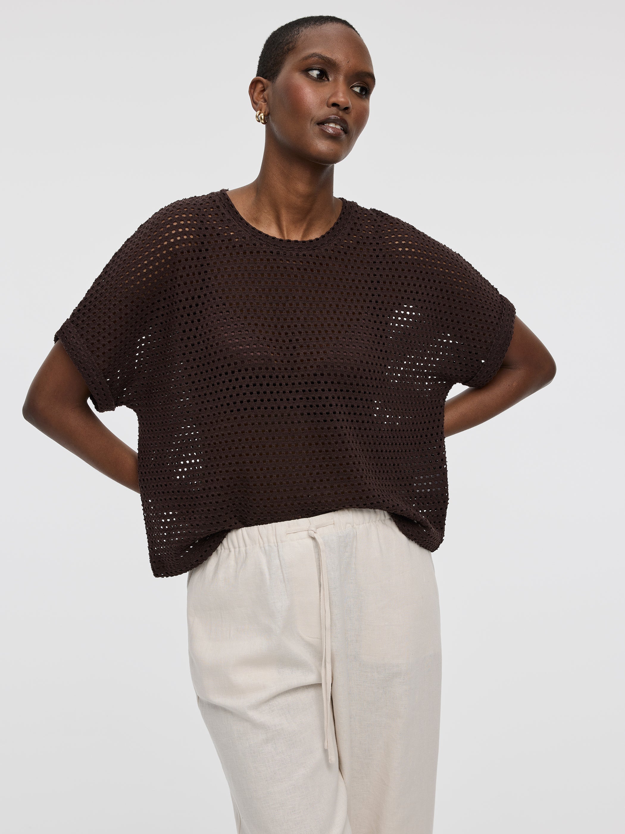 Women's Short Dolman Sleeve Boat-Neck Tee – Hyba by Reitmans