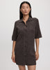 Short-Sleeve Polo Mini Dress