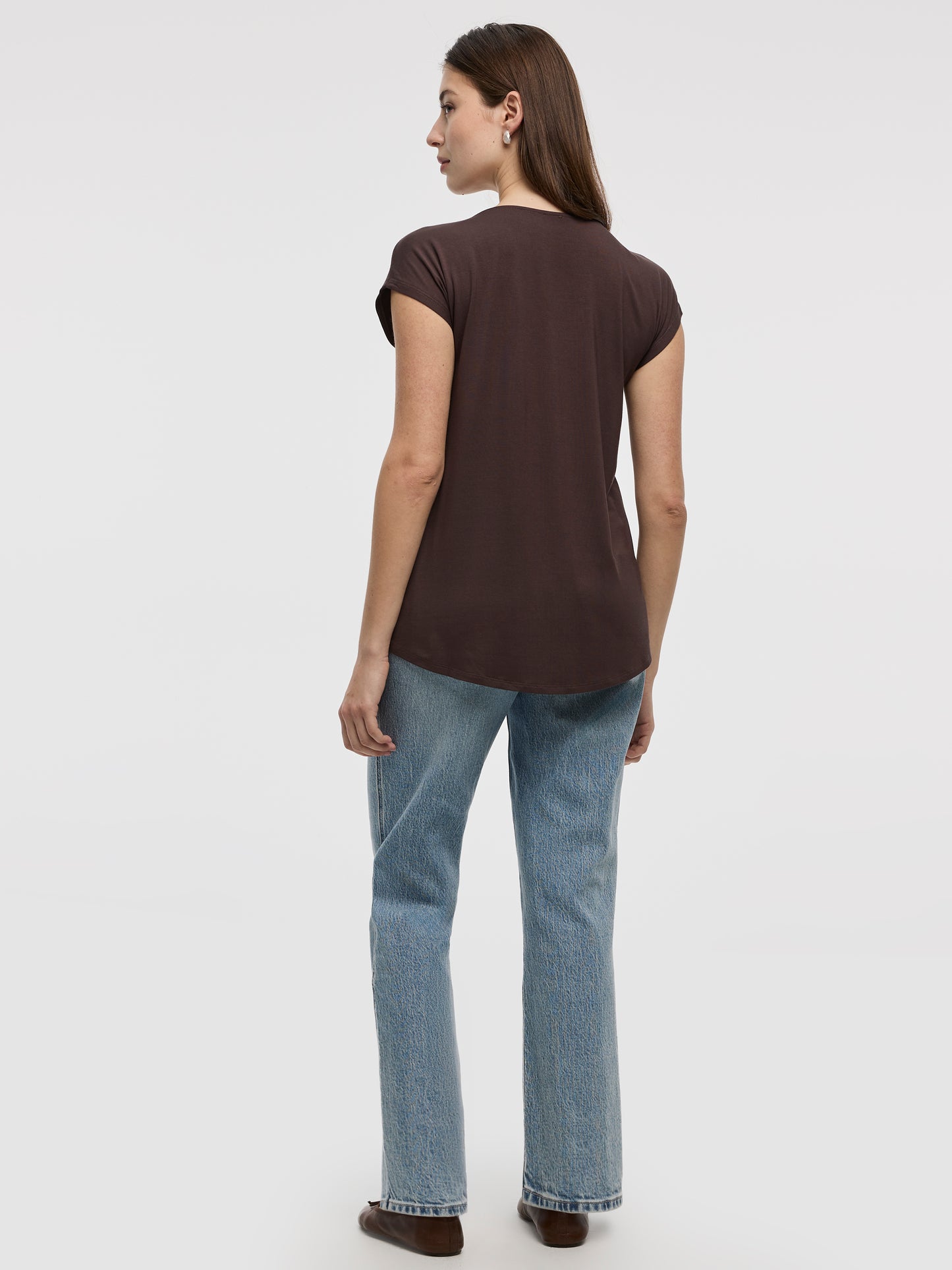 Extended-Sleeve V-Neck Tunic