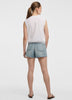 Crew-Neck Tank with Bubble Hem