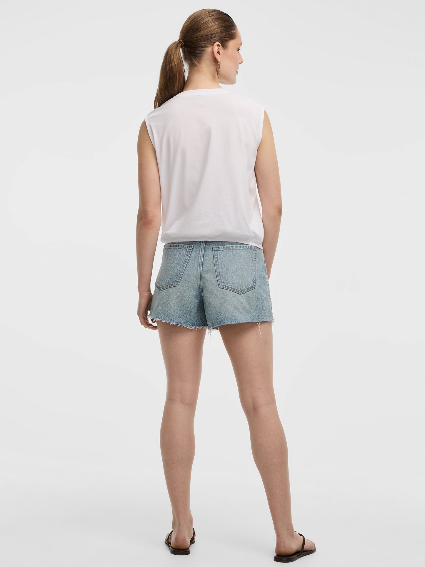 Crew-Neck Tank with Bubble Hem