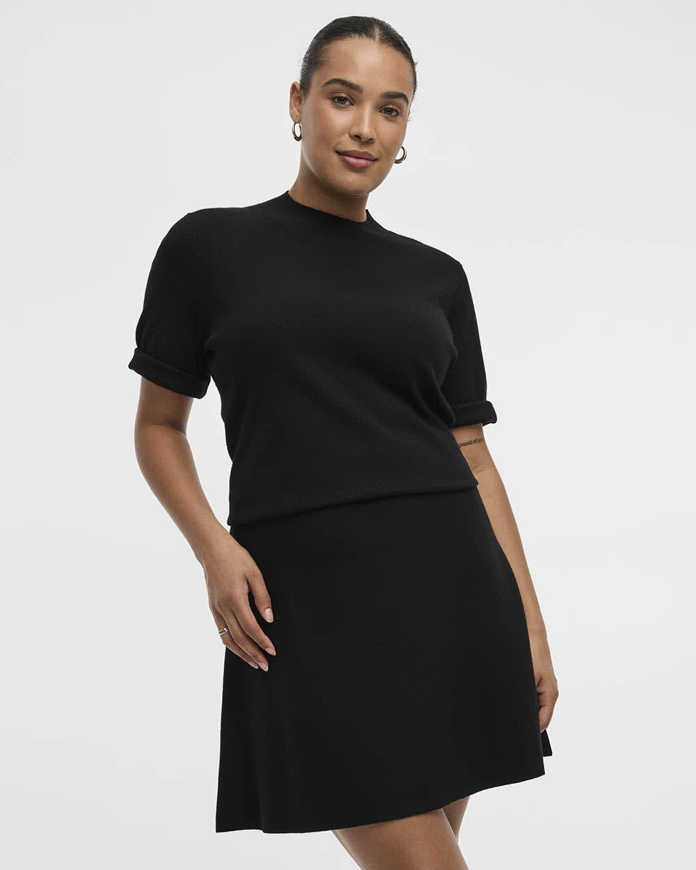 Mini jupe avec taille élastique