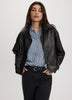 Belted Faux Leather Jacket