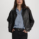 Belted Faux Leather Jacket