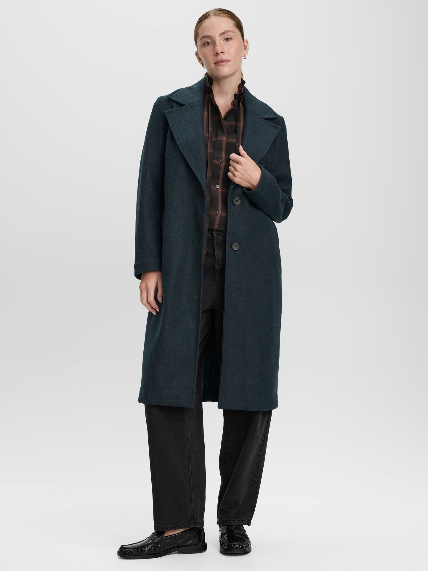 Long Wool-Blend Jacket
