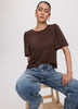 Crew-Neck Top with Short Flutter Sleeves