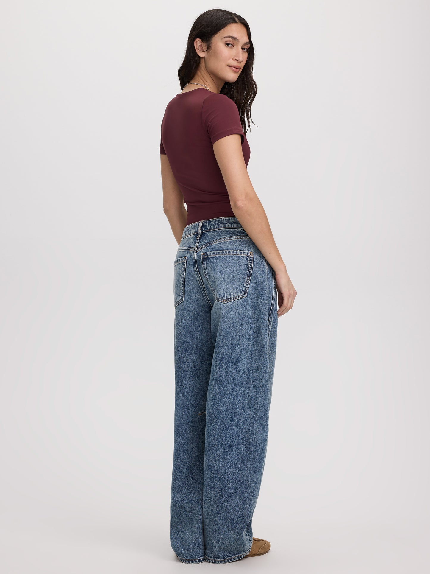 Short-Sleeve Crew-Neck Bodysuit