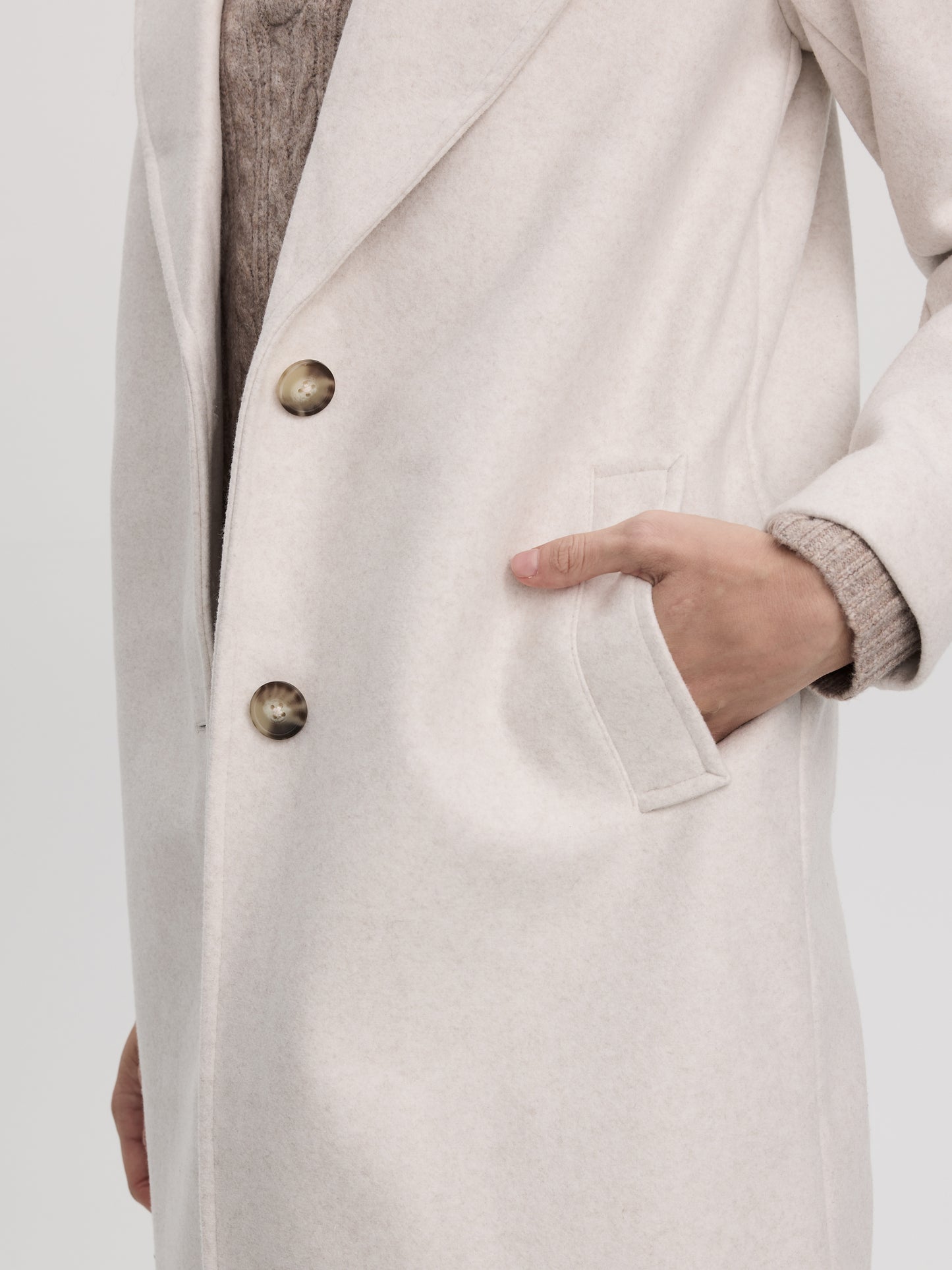 Long Wool-Blend Jacket