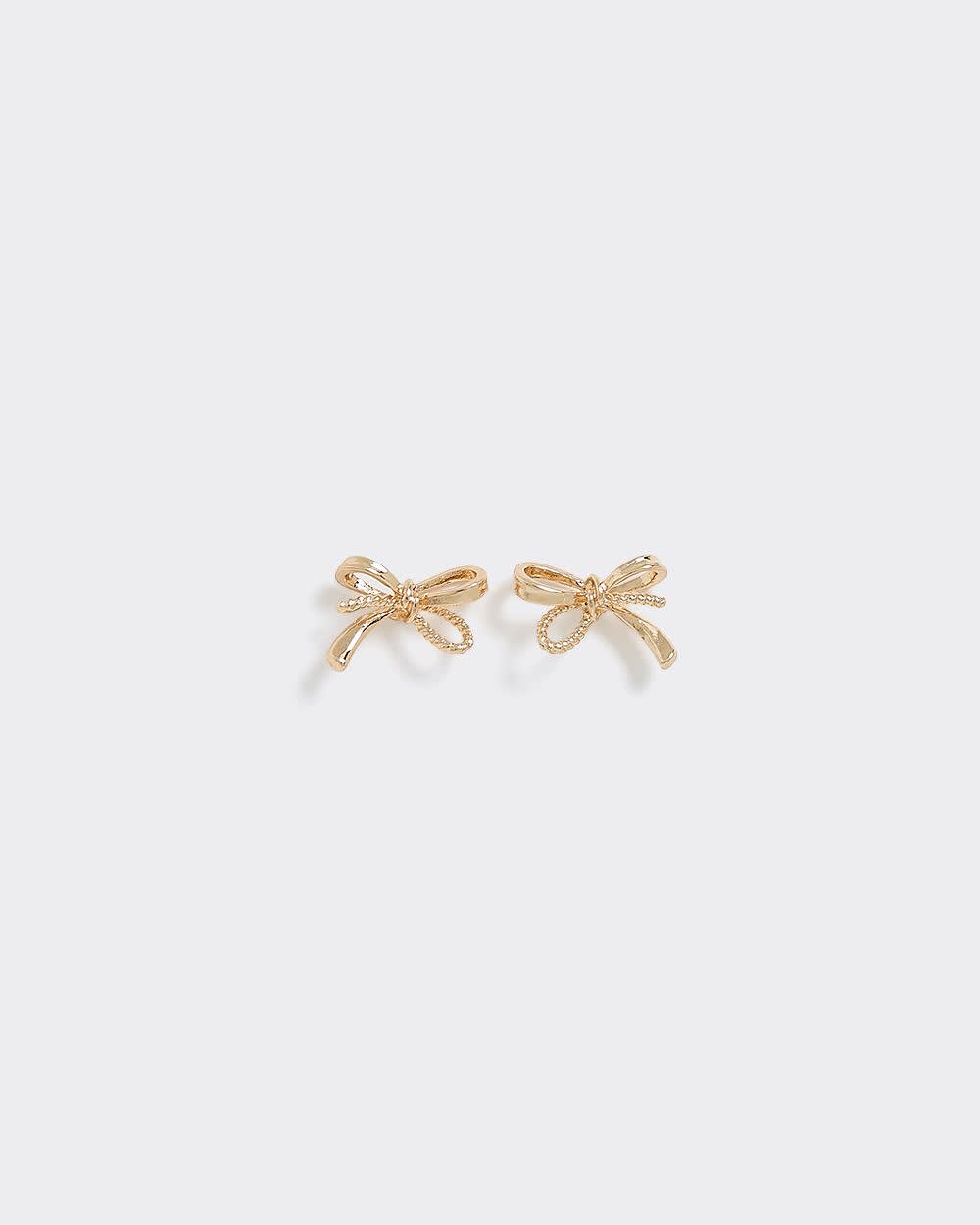 Small Delicate Bow Earrings
