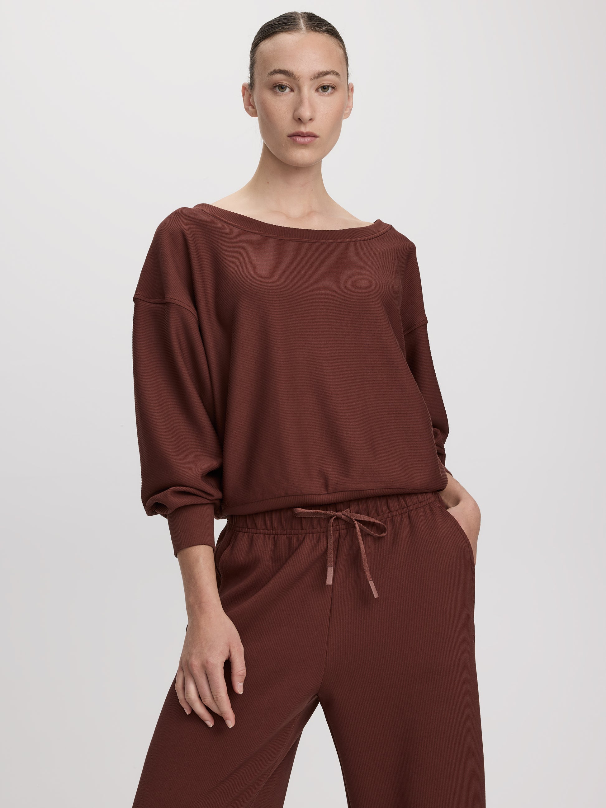 Long-Sleeve Off-the-Shoulder Top