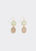 Two-Tone Earrings with Semi-Precious Stones