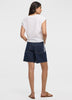 Extended-Sleeve Shirred Tee with Drawstrings