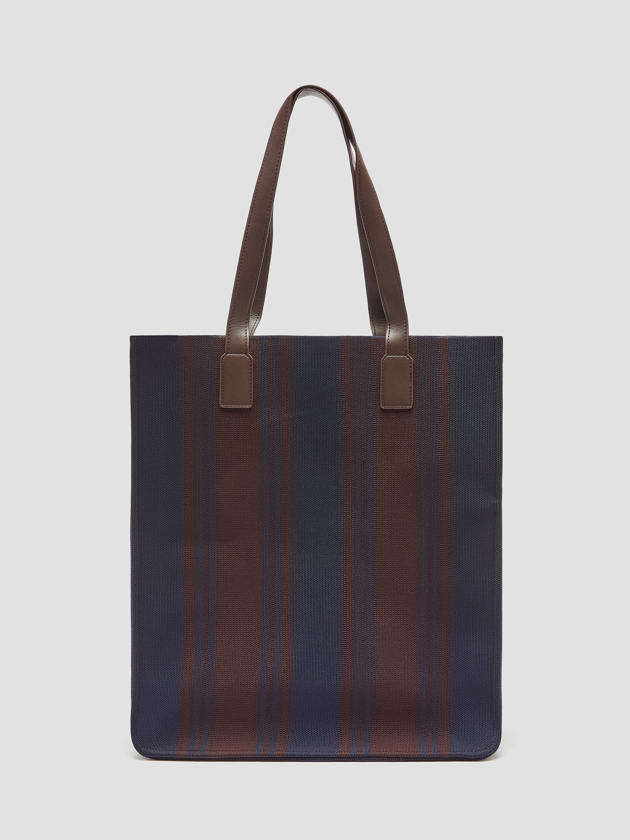 Striped Woven Tote Bag