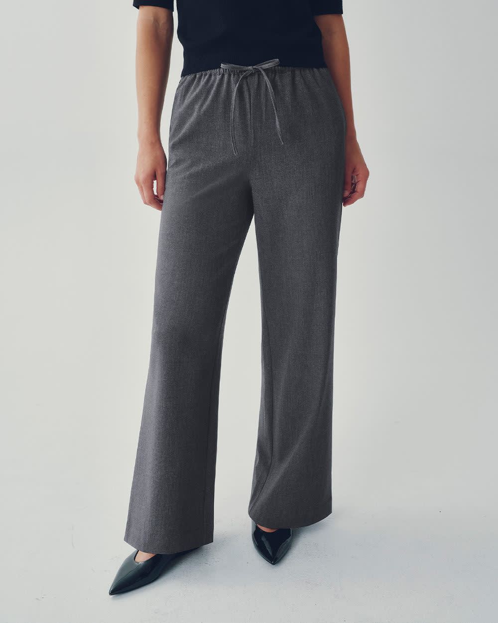 Wide-Leg High-Rise Pull-On Pant - The Timeless