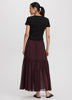 Pleated-Chiffon Maxi Skirt