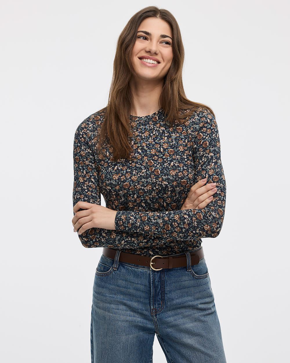 Long-Sleeve Crew-Neck Tee - R Essentials