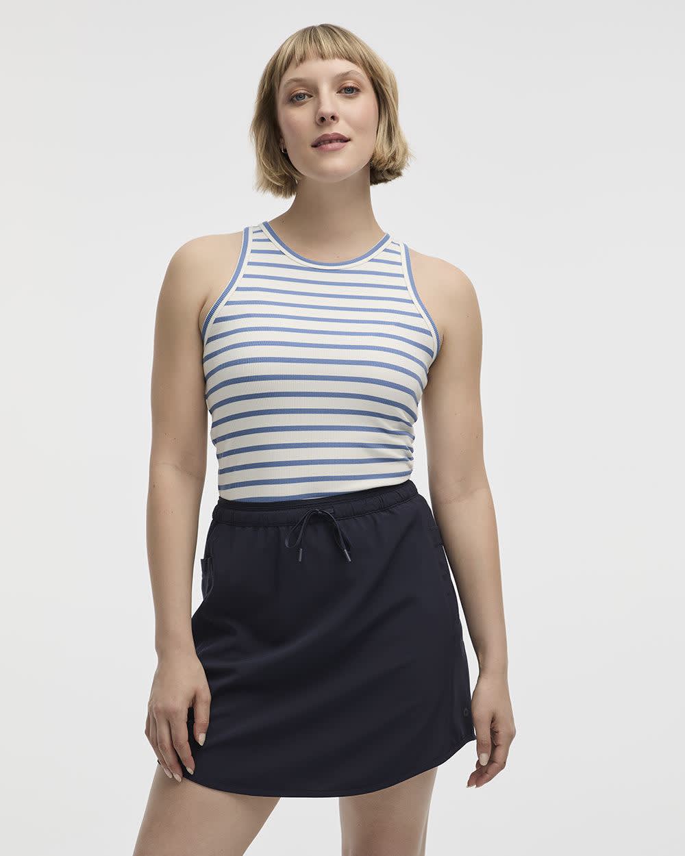 Ribbed Fitted Tank wtih Stripes - Hyba