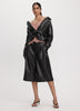 Faux-Leather High-Rise Bermuda