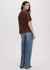 Short-Sleeve Crew-Neck T-Shirt with Pointelle Stitches