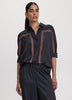 Long-Sleeve Loose Satin Blouse