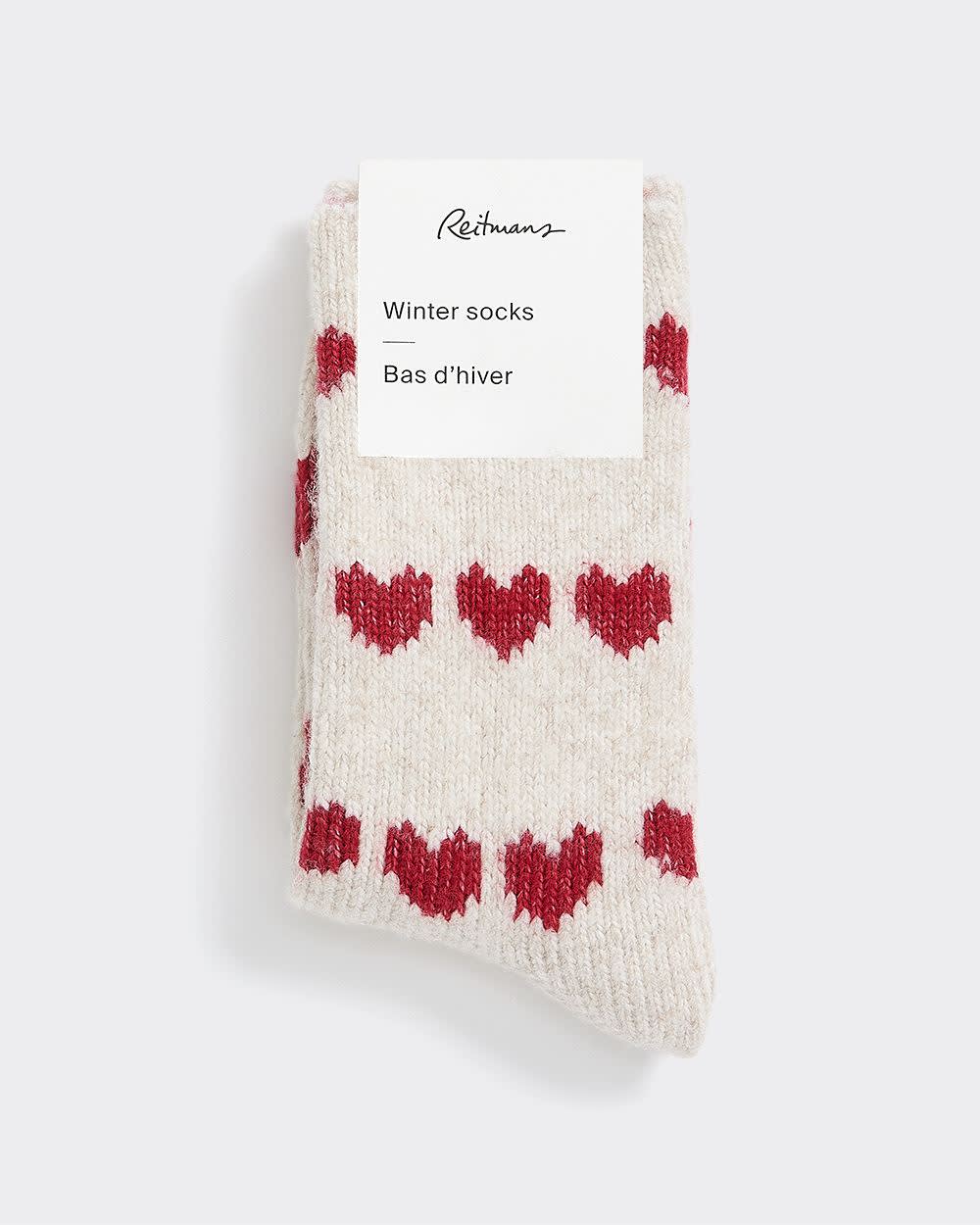 Winter Socks with Hearts