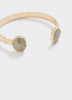 Open Cuff Bracelet with Semi-Precious Stones
