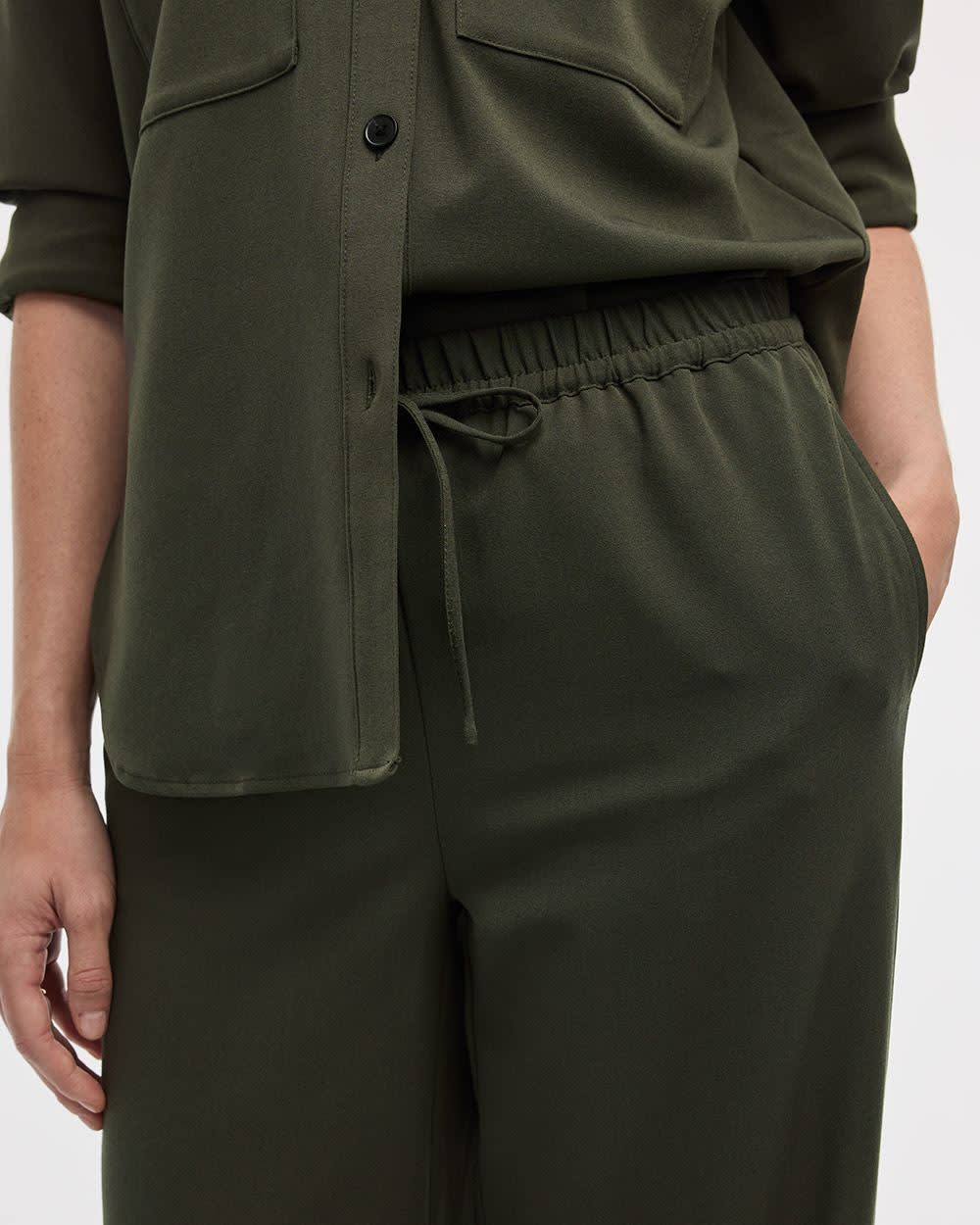 Wide-Leg High-Rise Pull-On Pant - The Timeless