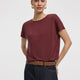 Short-Dolman-Sleeve Boat-Neck T-Shirt