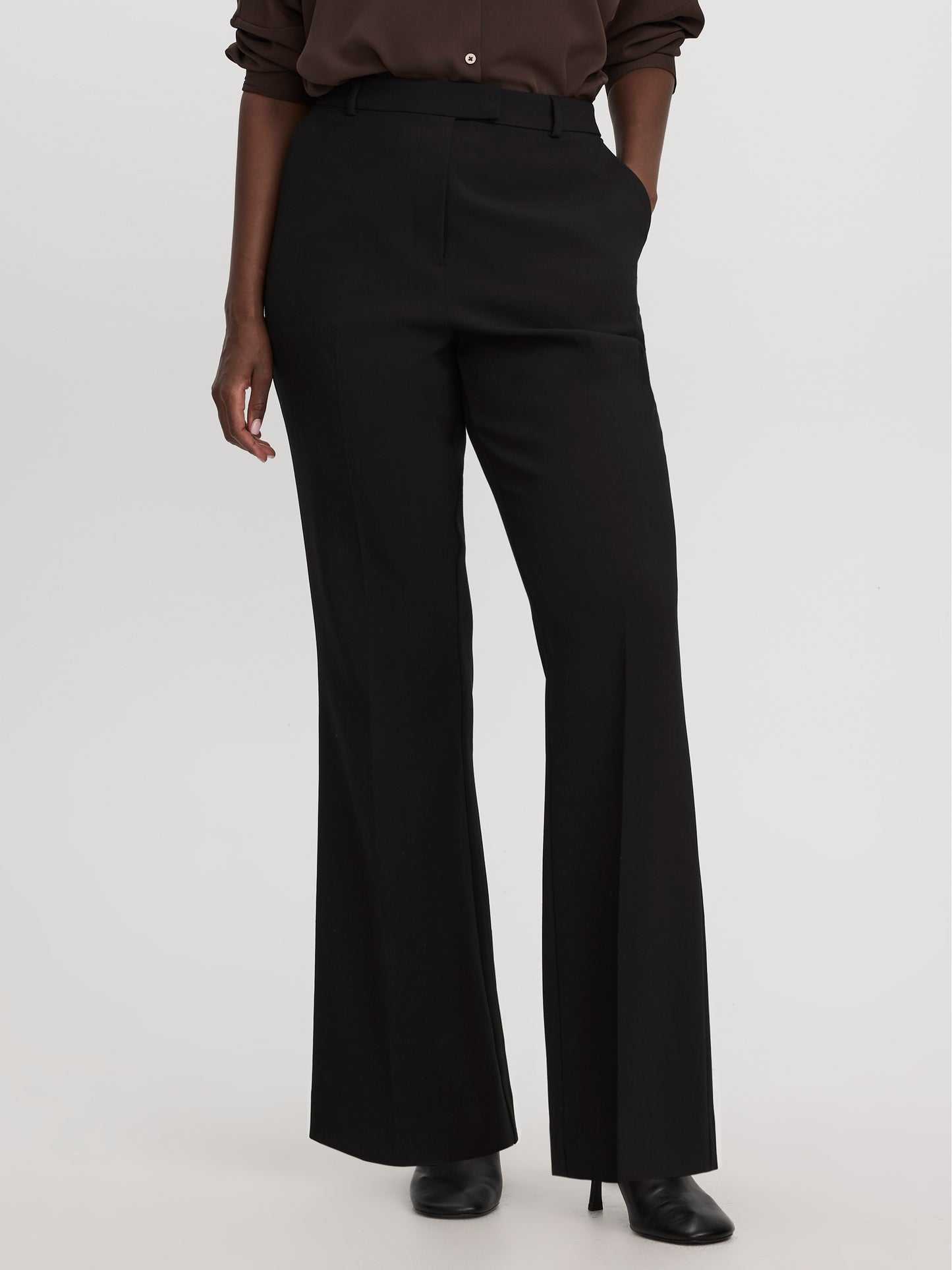 High-Rise Flare-Leg Pants - Curvy Fit