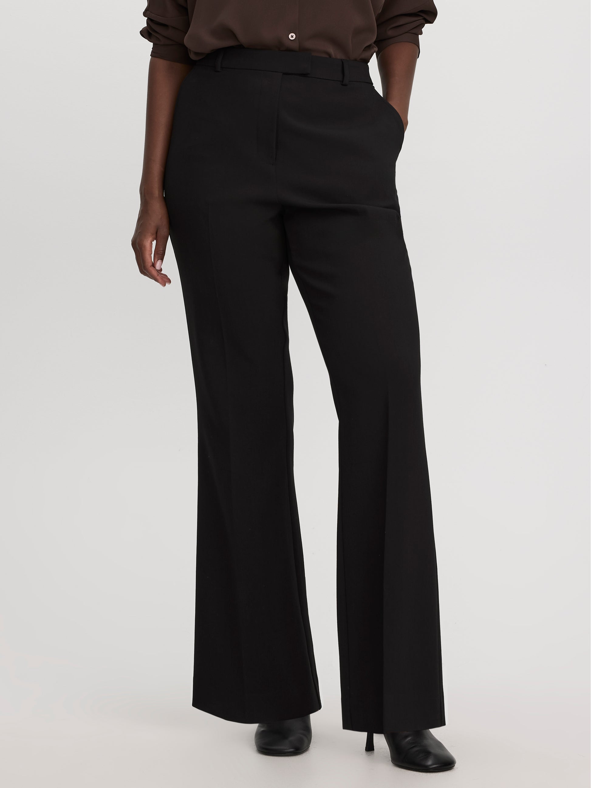 High-Rise Flare-Leg Pants - Curvy Fit