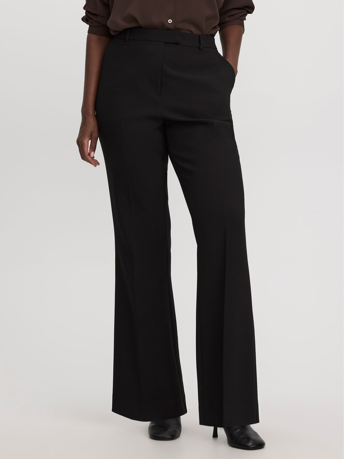 High-Rise Flare-Leg Pants - Curvy Fit