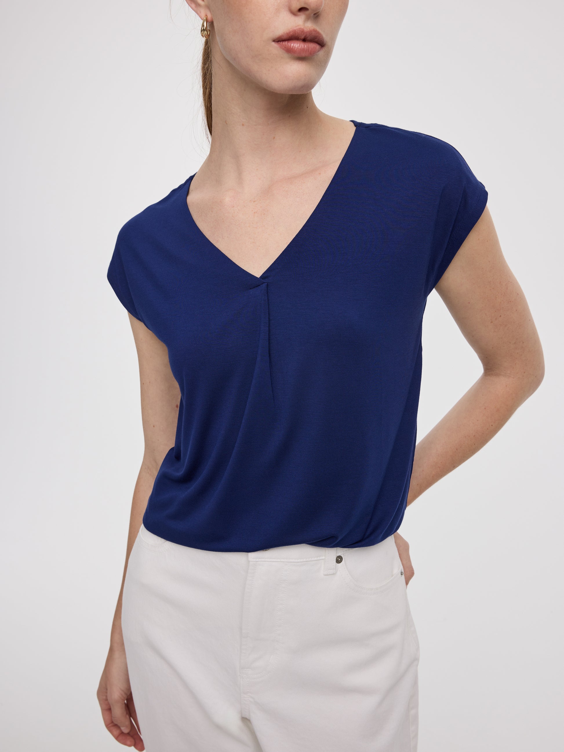 Extended-Sleeve V-Neck Tunic